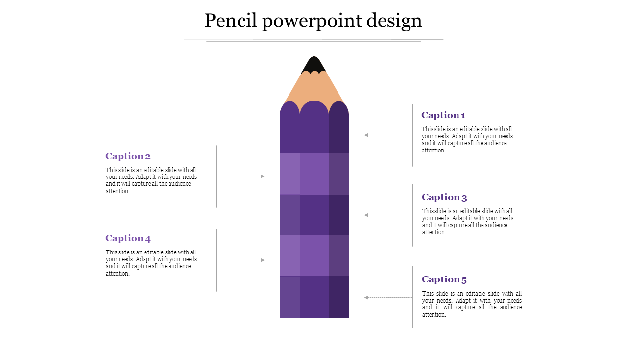 pencil powerpoint design-Purple